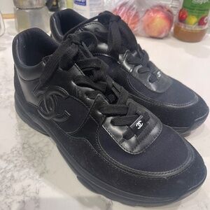 Black Chanel sneakers